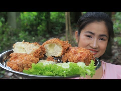 Chicken cheese recipe - How to make cheesy chicken cooking by countryside life TV.
