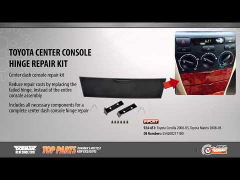Highlighted Part Center Console Hinge Repair Kit for Select Toyota Corolla & Matrix Models