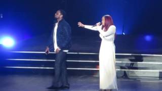 Faith Evans performs and shows more than expected