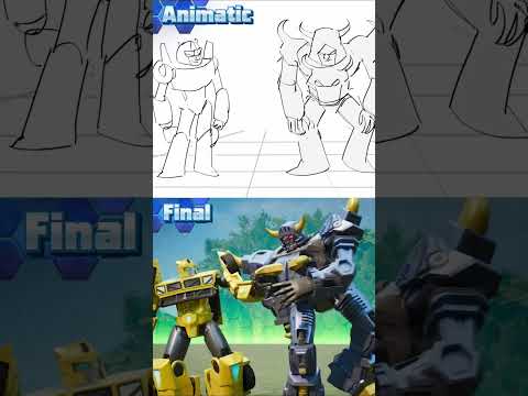 Animatic VS Final | Bumblebee is no match for Megatron ...  | Transformers: CYBERWORLD
