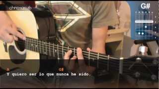 Cómo tocar &quot;Contigo&quot; de El Canto del Loco en Guitarra Acústica (HD) Tutorial - Christianvib