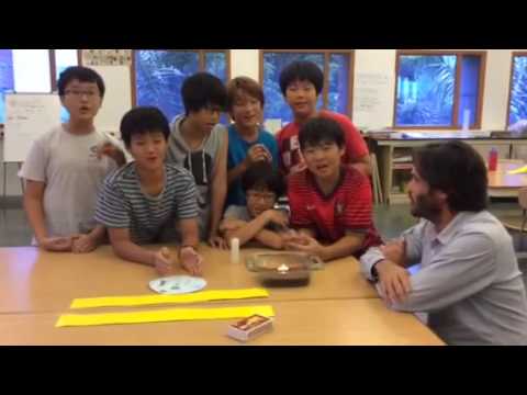 Lucian's friends singing happy birthday