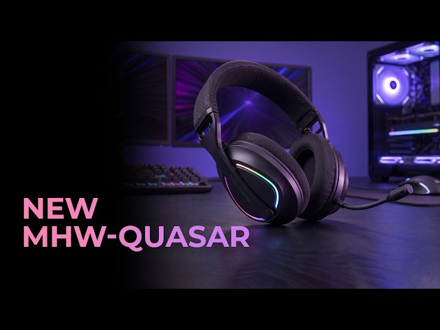 Mars Gaming MHW-QUASAR Draadloze Tri-mode Bluetooth Gaming Koptelefoon Wit video
