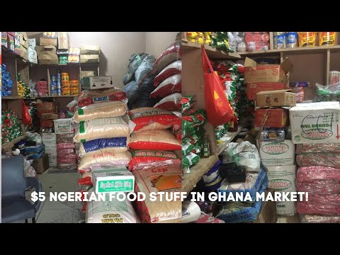 I WENT FOOD SHOPPING | WHAT $ 5 CAN GET YOU IN GHANA MARKET | COST OF NIGERIAN FOOD IN GHANA
