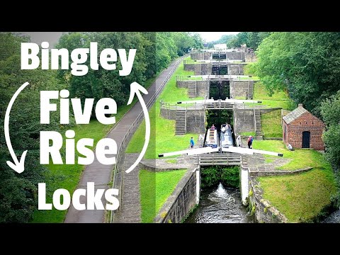 Bingley Five Rise Locks on the Leeds & Liverpool Canal by Narrowboat - Ep. 64