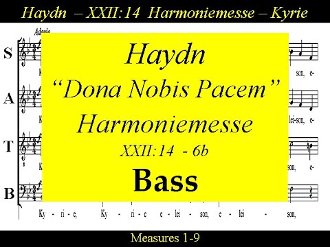 Haydn, Harmoniemesse, Hob. XXII:14,  6b.Dona Nobis Pacem - Bass