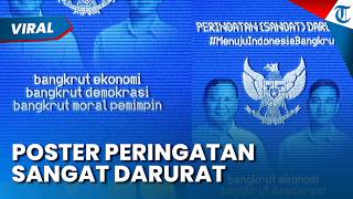 BEM UI Buat Poster 'Peringatan (Sangat) Darurat' Menuju Indonesia Bangkrut di Tengah Aksi Demo