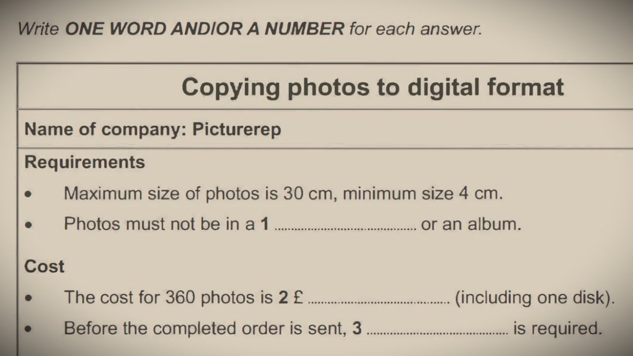 Copying photos to digital format ielts listening 2023 | HD AUDIO | 1080p