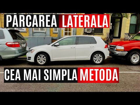 Metoda 2 în 1-Cea mai simplă metodă pentru parcarea laterală cu spatele între 2 mașini sau una reper