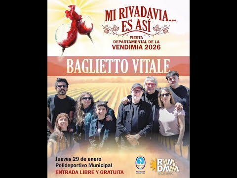 🍷FIESTA DE LA VENDIMIA DE RIVADAVIA 2026 EN VIVO
