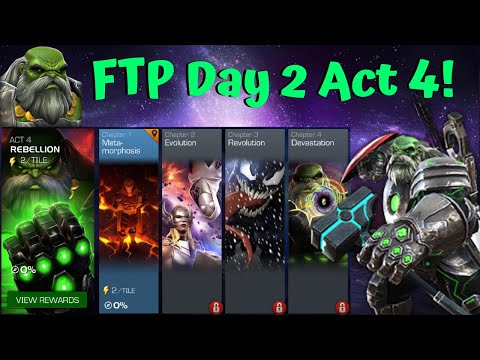 FTP Account Day 2 Grind! Act 4! 1 Week Uncollected Challenge! Live! - Marvel Contest of Champions