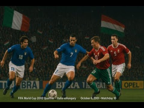Italy vs Hungary | Full Match | 1st Half | FIFA W. C. 2002 Qualifier | Matchday 10 | October 6, 2001