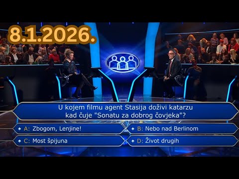 Tko želi biti milijunaš - 8.1.2026.
