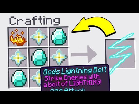 Crafting OP God Weapons in Minecraft
