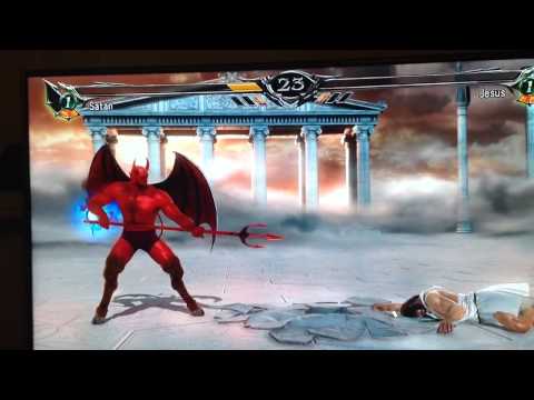 Soul Calibur CPU Battle: Satan vs Jesus