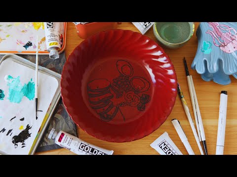 Upcycle Art Challenge: Painting Weird Charity Shop Finds!