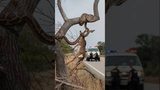 Python Catches Deer in the Air – Unbelievable Scene! #shorts