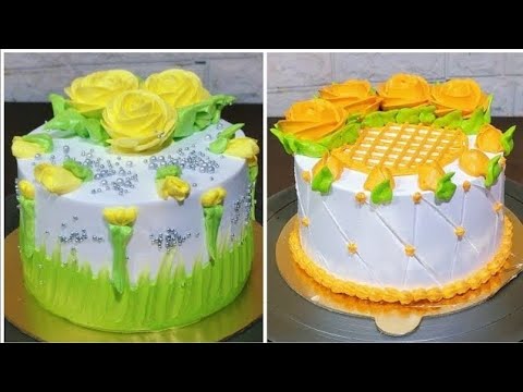 Most satisfying cake compilation | 2 beautiful cake decoration | Easy colorful cake decoration 