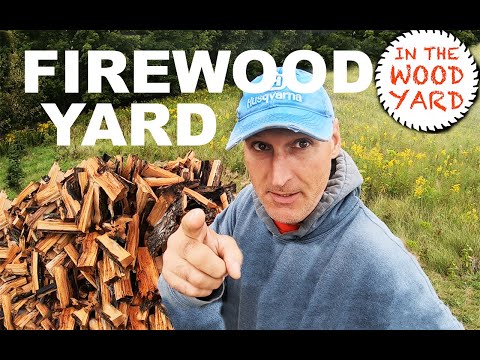 Kioti DK 4710 - Firewood yard clean up and stacking - #437