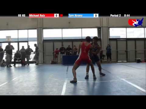 Michael Ruiz vs. Tom Keanu at 2013 Junior Nationals - FILA - GR