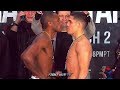 BRIAN CASTANO NOT INTIMIDATED BY ERISLANDY LARA ONE BIT DURING FACE OFF AT WEIGH IN!