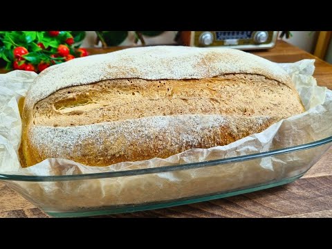 No-Knead German Bread Using a Steam Trick for a Crispy Crust — 100-Year-Old Recipe