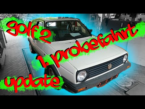 "Update"  VW Golf 2 #Garagenfund 1. Probefahrt.....un he löppt.......