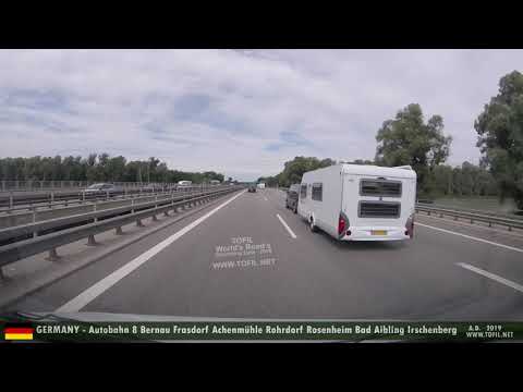 1046 GERMANY - Autobahn 8 Bernau Frasdorf Achenmühle Rohrdorf Rosenheim Bad Aibling Irschenberg 2019