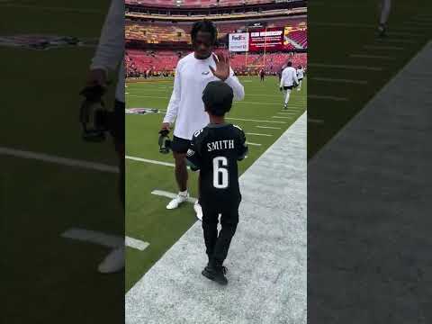 DeVonta Smith and C.J. Gardner-Johnson Made This Fan's Day. 🥺 #shorts