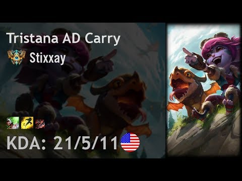 Tristana AD Carry vs Twitch - Stixxay - NA Challenger Patch 7.20