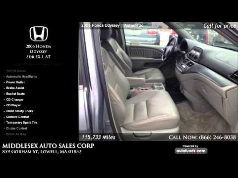 Used 2006 Honda Odyssey | MIDDLESEX AUTO SALES CORP, Lowell, MA - SOLD