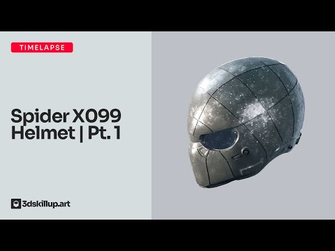 🔥 Blender Mastery: Sculpting 'Spider X099' Helmet - AI-Inspired Art | EDO & 3DSkillUp