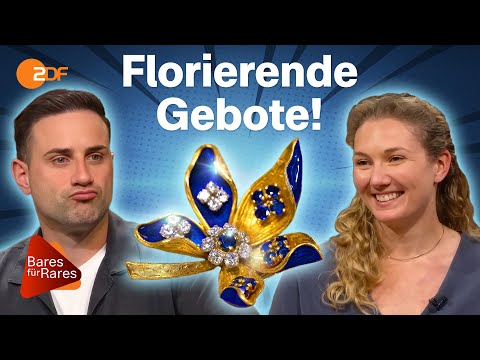 Brosche gegen Brautkleid: Schmuckstück soll Hochzeitsbudget aufblühen lassen | Bares für Rares