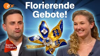 Brosche gegen Brautkleid: Schmuckstück soll Hochzeitsbudget aufblühen lassen | Bares für Rares
