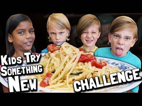 Kids Try Something New Challenge // Martha Stewart's Famous One Pot Pasta Recipe // Food Challenge