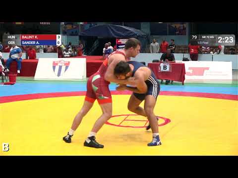 1/2 GR - 72 kg: K. BALINT (HUN) v. A. SANDER (GER)