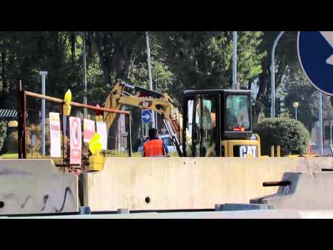 Monza, lavori sopra la galleria (ex cavalcavia)