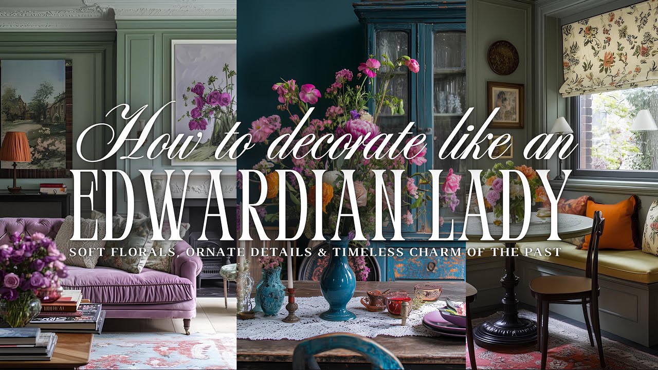 How to Decorate Like an Edwardian Lady: Soft Florals, Ornate Details & Timeless Charm of the Past 🌹