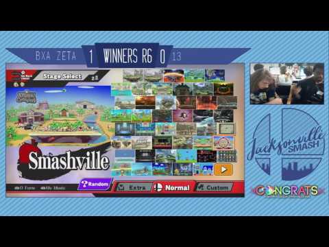 Jax Smash Weekly 4/6/17 - BxA Zeta(Zero Suit Samus) Vs 13(Cloud) - Wii U Winners Semis