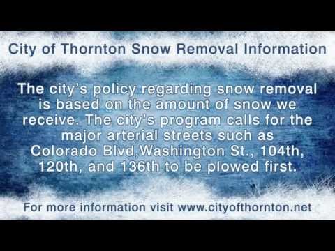 City of Thornton Snow Removal