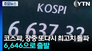 코스피, 장중 또다시 최고치 돌파...6,646으로 출발 / YTN