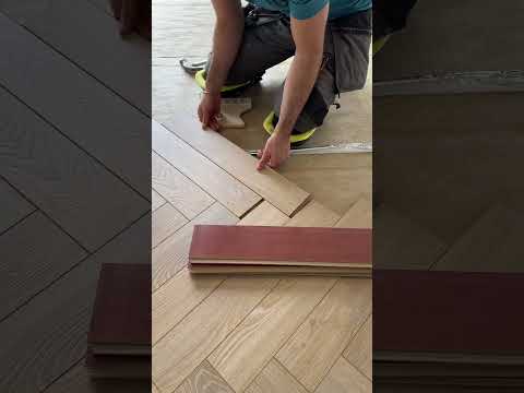 Desert Oak Laminate Herringbone Fitting Process