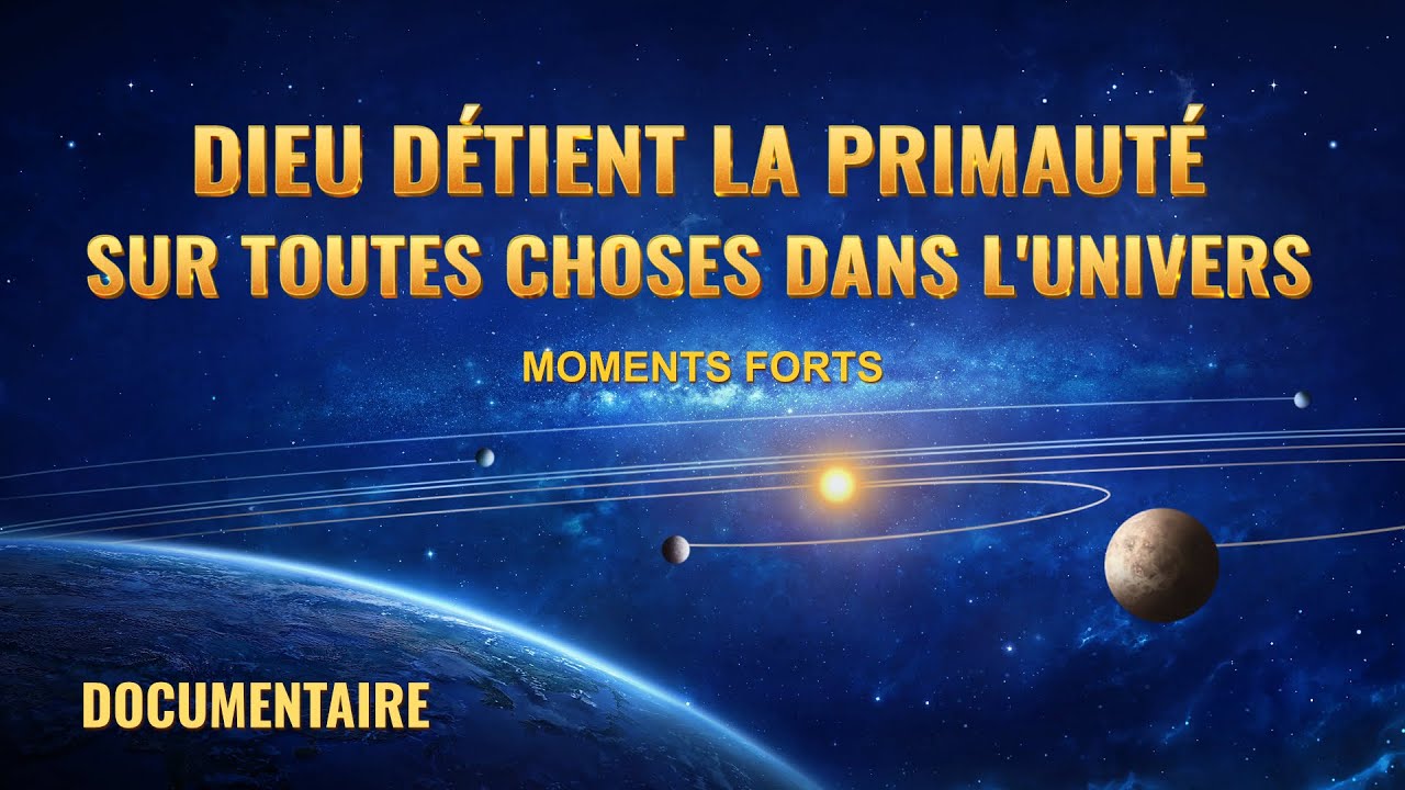 La puissance de dieu « Le souverain de toute chose » Dieu détient la