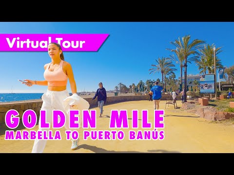 Marbella golden mile beachfront tour - February 2023 - Costa del Sol, Spain immersive virtual tour