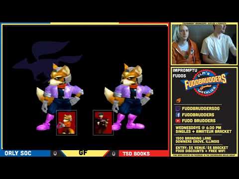 Impromptu Fudds SSBM | Books & This Side Down vs Orly & Soc | Smash Melee Grand Finals