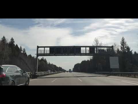 Road Tripp München nach Rosenheim Autobahn A8 , German Highway Munich to Rosenheim A8
