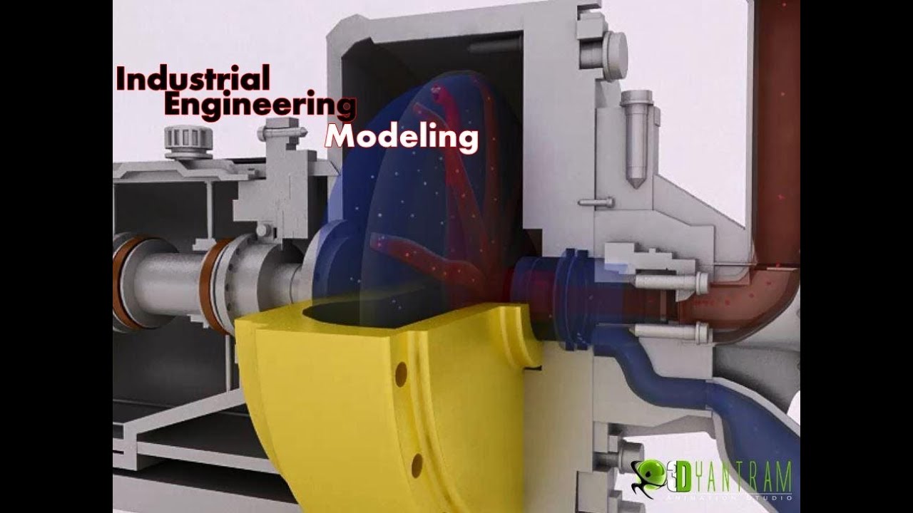 3D machinery modeling and industrial equipment animation video