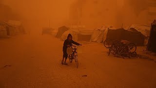 Una fuerte tormenta de arena azota Gaza