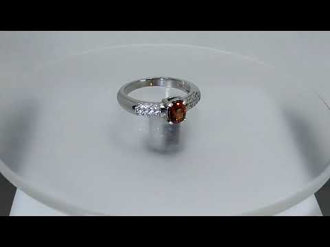 Кольцо с натуральным Medium Orange спессартин гранатом 0.7 ct (Намибия) Размер 17 - фото 1 - id-p2683780997