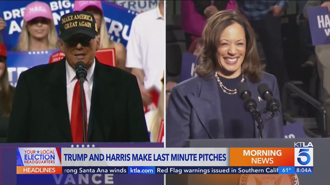 Harris and Trump head to key battleground states for final campaign sprint